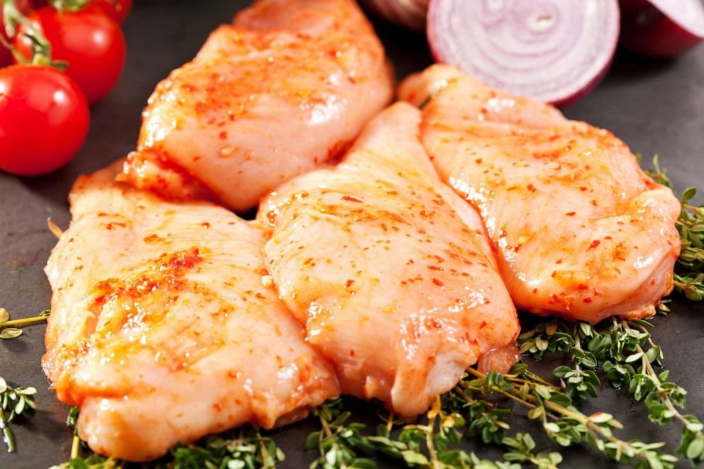 PHOTO: Marinated chicken is pictured in this undated stock photo.