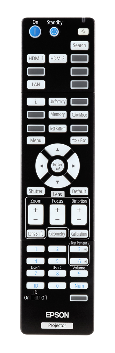 Epson QL7000 Projector Review Remote Control