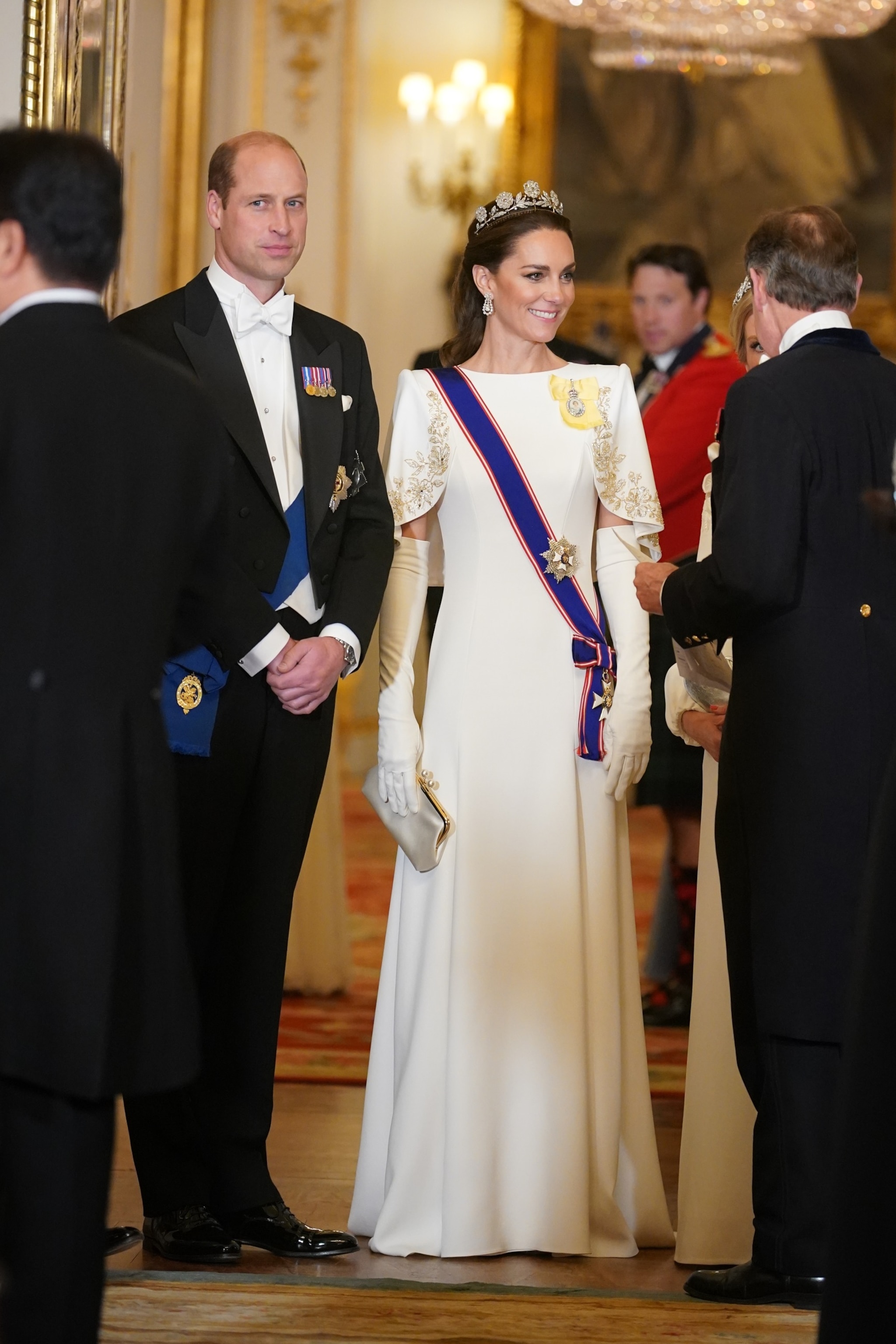 PHOTO: Prince William, Prince of Wales and Catherine, Princess of Wales attend the State Banquet at Buckingham Palace on November 21, 2023 in London.